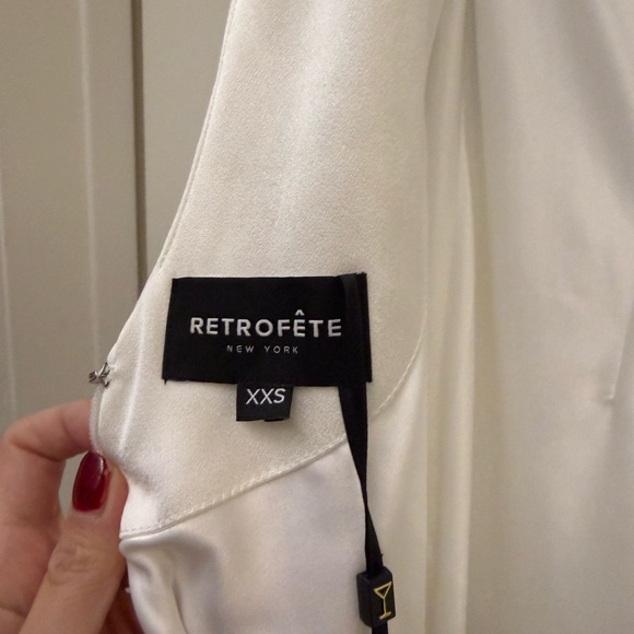 Retrofete Julia Dress Gown in White - Picture 5 of 5